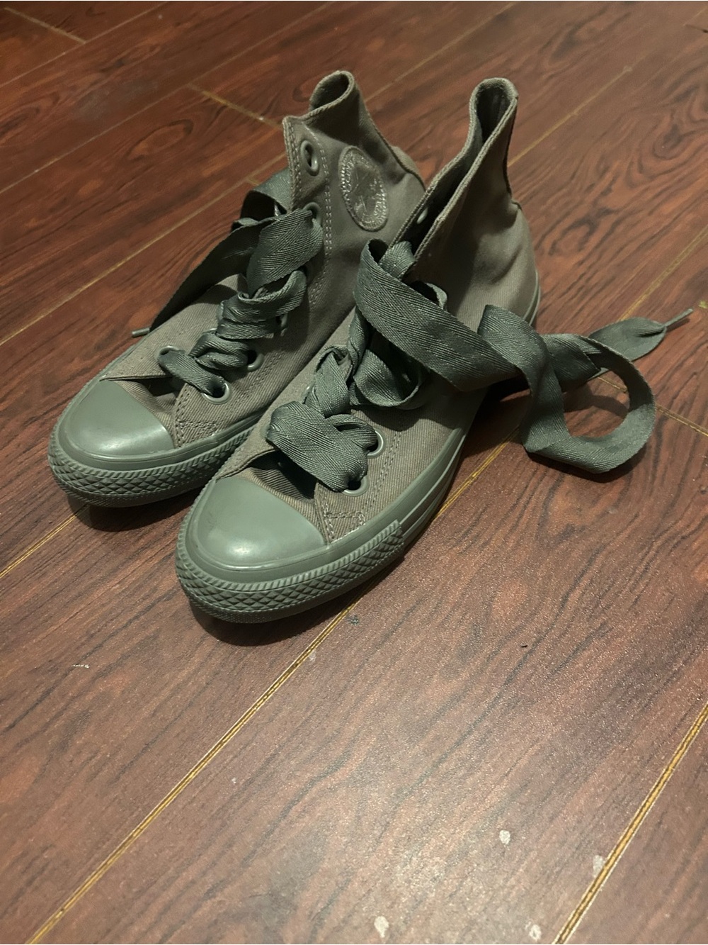 Converse Olive Green High Top Canvas Sneakers